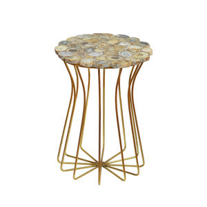 Estes Side Table QR-18270.NTRLGOLD.0 by CuratedKravet