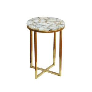 Salida Side Table QR-18271.WHTGOLD.0 by CuratedKravet