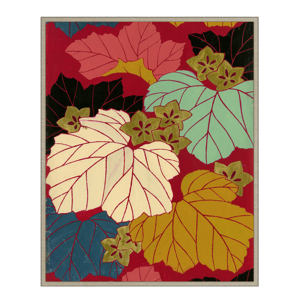Maple Leaf Festival QR-18281.MAPLE.0 by CuratedKravet CuratedKravet Limited edition print of an antique Japanese textile document from a collection housed in Kravet's vast archives in Bethpage New York. Each piece comes with a certificate of authenticity. Made to order in the USA. United States Wipe with a damp cloth. * Do not use stringent cleaning solutions on acrylic* </p><p>Dimensions: Length 42, Height 52, Width 1.75 Acrylic - 100% - Fabric Carolina -