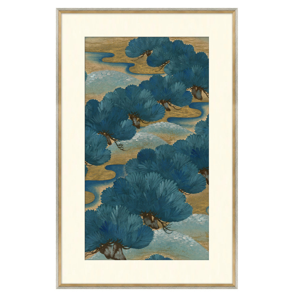 Blue Series I QR-18282.BLUEI.0 by CuratedKravet CuratedKravet Limited edition print of an antique Japanese textile document from a collection housed in Kravet's vast archives in Bethpage, New York. Each piece comes with a certificate of authenticity. United States Wipe with a damp cloth. </p><p>Dimensions: Length 22, Height 34, Width 2 - Fabric Carolina -