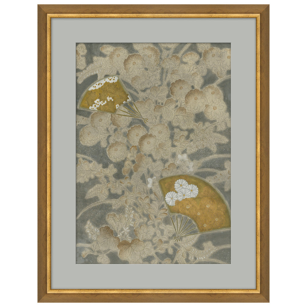 Blossoms QR-18287.GRAYBLUE3.0 by CuratedKravet CuratedKravet Limited edition print of an antique Japanese textile document from a collection housed in Kravet's vast archives in Bethpage New York. Each piece comes with a certificate of authenticity. Made to order in the USA. United States wipe with a damp cloth. </p><p>Dimensions: Length 21, Height 27, Width 1.75 - Fabric Carolina -