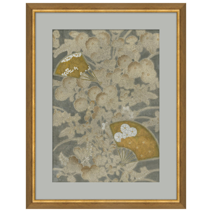 Blossoms QR-18287.GRAYBLUE3.0 by CuratedKravet CuratedKravet Limited edition print of an antique Japanese textile document from a collection housed in Kravet's vast archives in Bethpage New York. Each piece comes with a certificate of authenticity. Made to order in the USA. United States wipe with a damp cloth. </p><p>Dimensions: Length 21, Height 27, Width 1.75 - Fabric Carolina -
