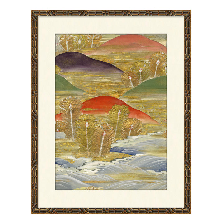 Landscapes Iii QR-18291.LANDSCAPE3.0 by CuratedKravet CuratedKravet Limited edition print of an antique Japanese textile document from a collection housed in Kravet's vast archives in Bethpage, New York. Each piece comes with a certificate of authenticity. United States wipe with a damp cloth. </p><p>Dimensions: Length 21.5, Height 27.5, Width 1.75 - Fabric Carolina -