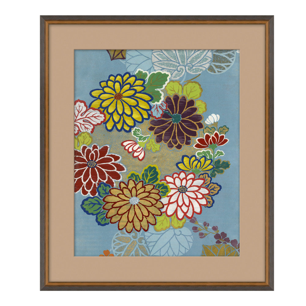 Blue Floral Iii QR-18292.BLUEFLORA3.0 by CuratedKravet CuratedKravet Limited edition print of an antique Japanese textile document from a collection housed in Kravet's vast archives in Bethpage, New York. Each piece comes with a certificate of authenticity. United States Wipe with a damp cloth. </p><p>Dimensions: Length 17, Height 20, Width 2 - Fabric Carolina -