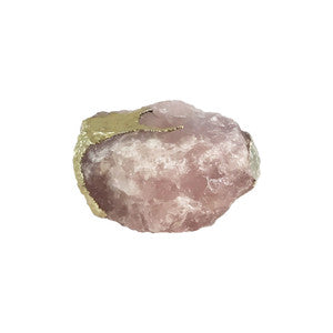 Evandro Plated Rose Quartz Votive Holder QR-18415.ROSESLVGLD.0 by CuratedKravet