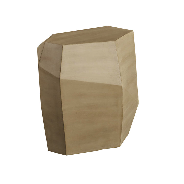 Jethro Table QR-20245.BLONDEWD.0 by CuratedKravet CuratedKravet A hand finished resin table shaped to resemble a cut stone with a blonde wood stain. United States DUST LIGHTLY WITH A SOFT, DRY CLOTH. </p><p>Dimensions: Length 20, Height 19, Width 15.75 - Fabric Carolina -