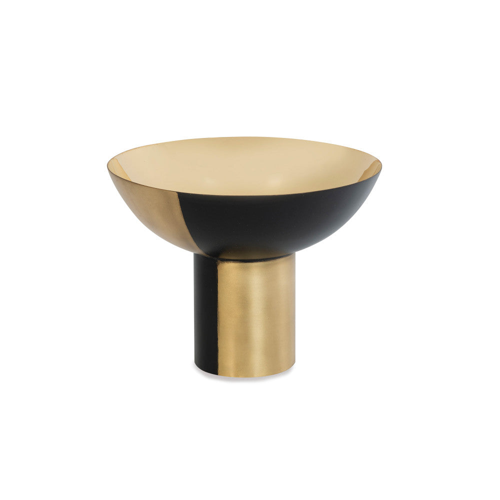 Duprie Bowl QR-20475.ANTBRASS.0 by CuratedKravet CuratedKravet A pedestal brass bowl with a contrasting design of matte and shiny brass finishes. India DUST LIGHTLY WITH A SOFT, DRY CLOTH. </p><p>Dimensions: Length 8, Height 7.75, Width 8 Brass - 100% - Fabric Carolina -