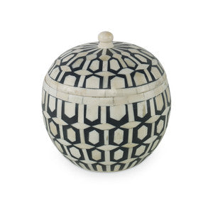 Marcela Bone Box, Large QR-20492.WHITEBLACK.0 by CuratedKravet