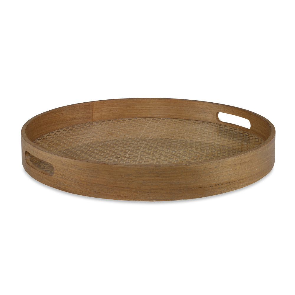 Hyde Tray QR-20806.NATURAL.0 by CuratedKravet CuratedKravet A decorative tray made of layers of transparent resin and natural woven rattan. The wooden frame is detailed with two cut-out handles Indonesia </p><p>Dimensions: Length 20, Height 2, Width 20 - Fabric Carolina -