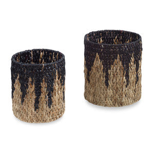 Masino Baskets, Set Of 2 QR-20884.NATBLACK.0 by CuratedKravet
