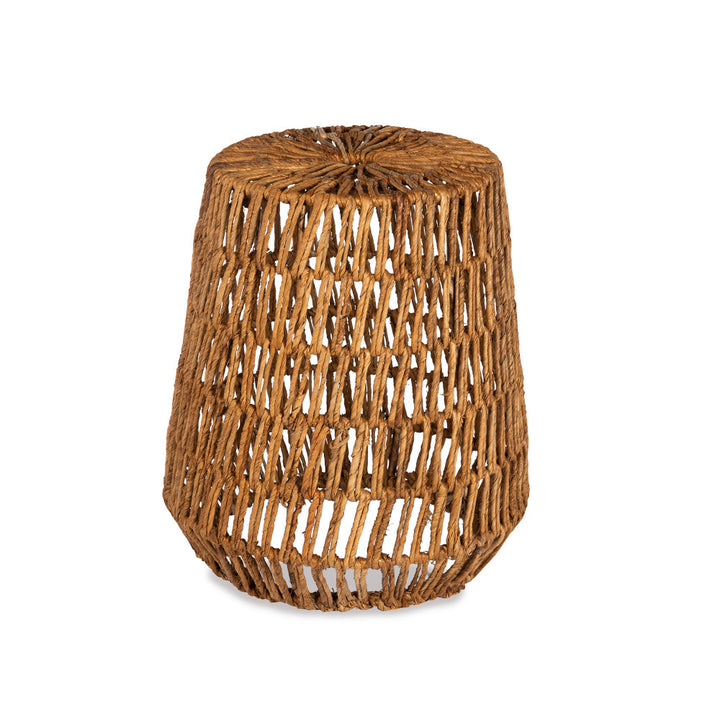 Henderson Stool QR-20887.NATURAL.0 by CuratedKravet CuratedKravet A woven stool made of banana bark and an iron frame. Size, shape and color may vary slightly due to the handmade nature of this product. Indonesia </p><p>Dimensions: Length 15.75, Height 18.75, Width 15.75 - Fabric Carolina -