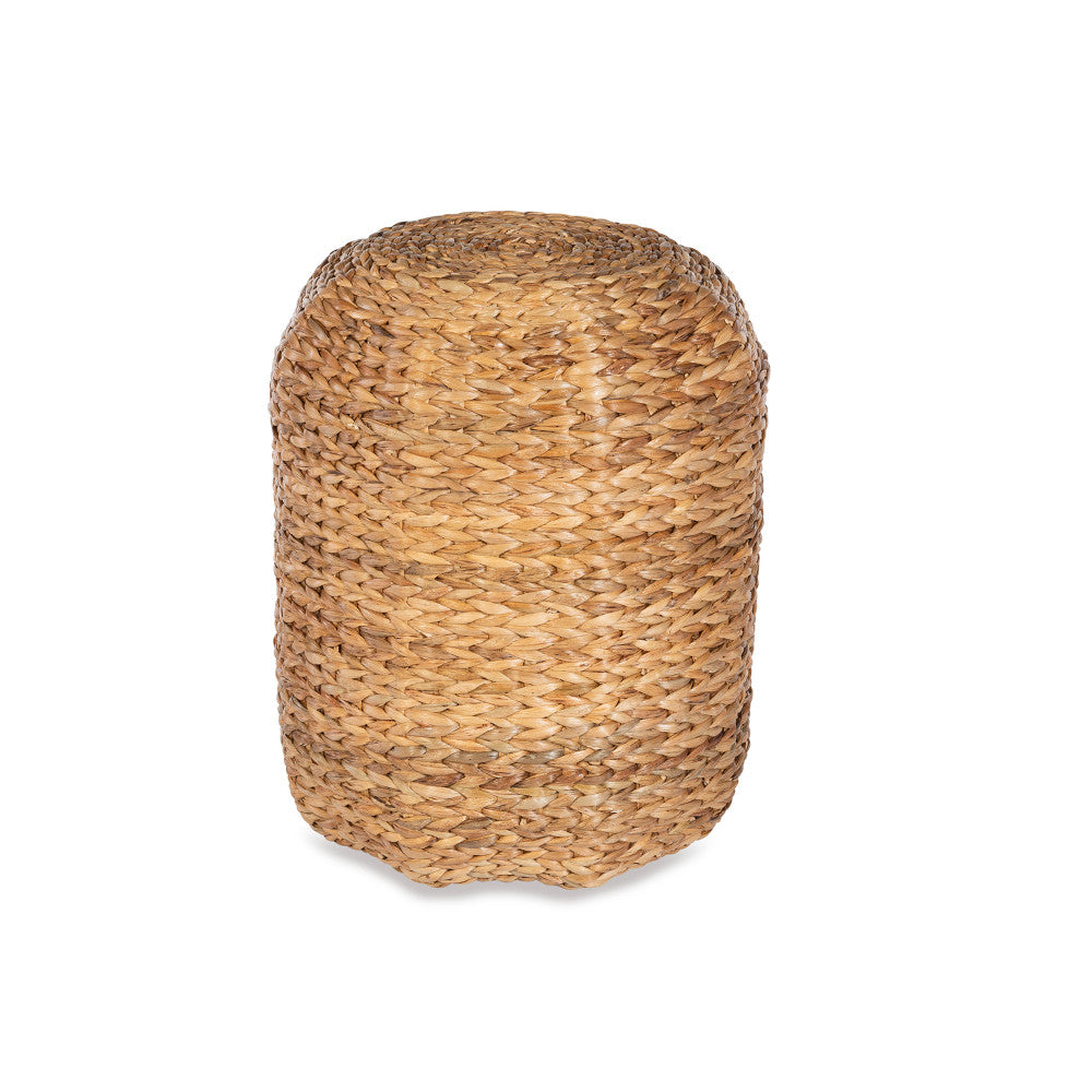 Jig Stool QR-20888.NATURAL.0 by CuratedKravet CuratedKravet A woven stool made of water hyacinth. Size, shape and color may vary slightly due to the handmade nature of this product. Indonesia </p><p>Dimensions: Length 15, Height 18.75, Width 15 - Fabric Carolina -