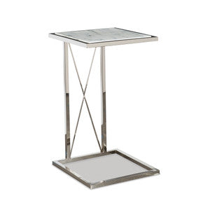 Lois Side Table QR-20963.WHTNCKL.0 by CuratedKravet