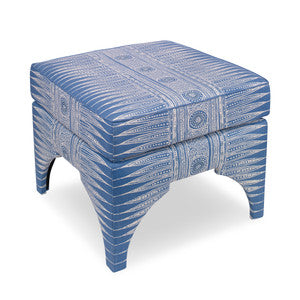 Marcia Ottoman, Indian Zag QR-21013.MARINE.0 by CuratedKravet