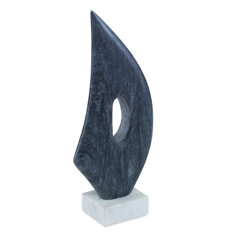 Jovanni Sculpture, Black QR-21080.BLACKWHITE.0 by CuratedKravet CuratedKravet A contrasting black and white marble decorative sculpture. Due to the natural material, variation is to be expected. India </p><p>Dimensions: Length 5.5, Height 12.5, Width 2.75 Marble - 100% - Fabric Carolina -