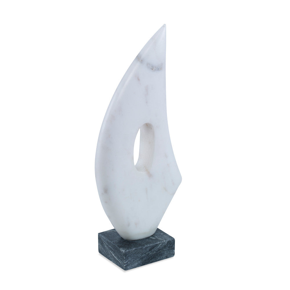 Jovanni Sculpture, White QR-21080.WHITEBLACK.0 by CuratedKravet CuratedKravet A contrasting black and white marble decorative sculpture. Due to the natural material, variation is to be expected. India </p><p>Dimensions: Length 5.5, Height 12.5, Width 2.75 Marble - 100% - Fabric Carolina -