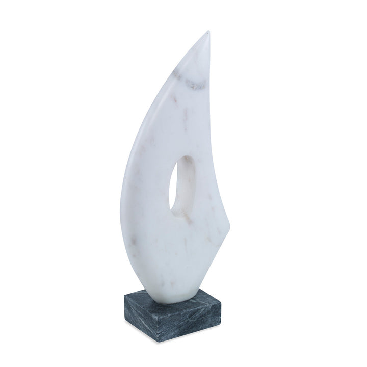 Jovanni Sculpture, White QR-21080.WHITEBLACK.0 by CuratedKravet CuratedKravet A contrasting black and white marble decorative sculpture. Due to the natural material, variation is to be expected. India </p><p>Dimensions: Length 5.5, Height 12.5, Width 2.75 Marble - 100% - Fabric Carolina -