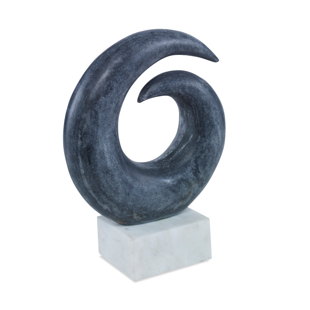 Blaise Sculpture, Black QR-21081.BLACKWHITE.0 by CuratedKravet CuratedKravet A contrasting black and white marble decorative sculpture. Due to the natural material, variation is to be expected. India </p><p>Dimensions: Length 8.25, Height 6, Width 3 Marble - 100% - Fabric Carolina -