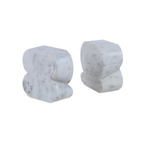 Jordy Bookends, White QR-21084.WHITE.0 by CuratedKravet