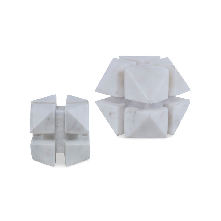 Gordon Bookends QR-21085.WHITE.0 by CuratedKravet CuratedKravet A set of 2 white marble bookends. Due to the natural material, variation is to be expected. India </p><p>Dimensions: Length , Height , Width Marble - 100% - Fabric Carolina -