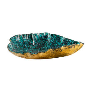 Rosa Centerpiece Bowl QR-21120.TURQGOLD.0 by CuratedKravet