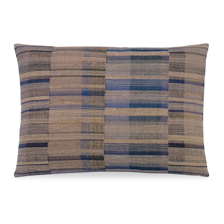 Skye Pillow QR-21310.NTRLBLU.0 by CuratedKravet CuratedKravet Measures 22"H X 15"L. A decorative accent pillow made of wool and silk, woven in India. Includes a 95/5 feather/down insert. India </p><p>Dimensions: Length 22, Height 15, Width Silk - 50%, Wool - 50% - Fabric Carolina -