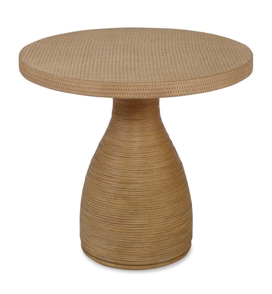 Grace Side Table QR-21359.CANEMATT.0 by CuratedKravet CuratedKravet A round accent table made of rattan and cane matting. Due to the natural material, variation in color is to be expected. Philippines DUST LIGHTLY WITH A SOFT, DRY CLOTH. </p><p>Dimensions: Length 24, Height 22, Width 24 - Fabric Carolina -