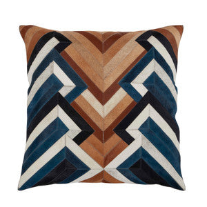 Arroyo Hair On Hide Pillow QR-21417.BLUETAN.0 by CuratedKravet