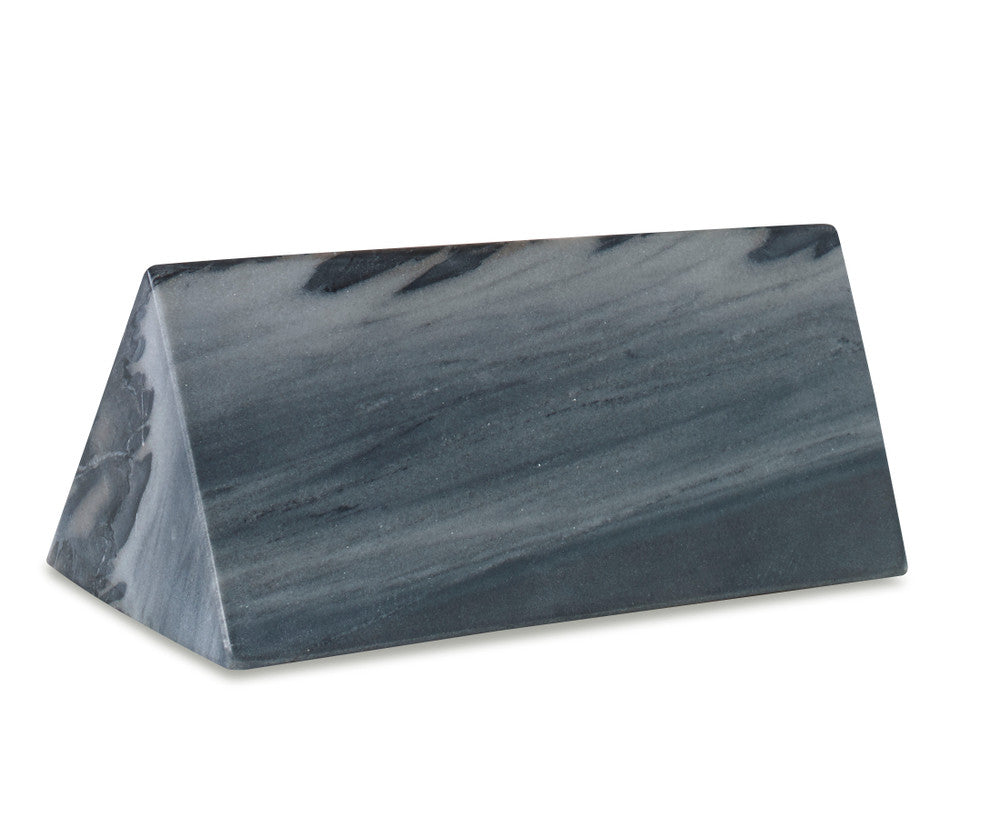 Olten Sculpture QR-21493.DRKGRAY.0 by CuratedKravet CuratedKravet A solid dark gray marble objet. Due to the natural material, variation in color and veining is to be expected. No two pieces will be exactly the same. India DUST LIGHTLY WITH A SOFT, DRY CLOTH. </p><p>Dimensions: Length 10, Height 4.5, Width 4.5 Marble - 100% - Fabric Carolina -