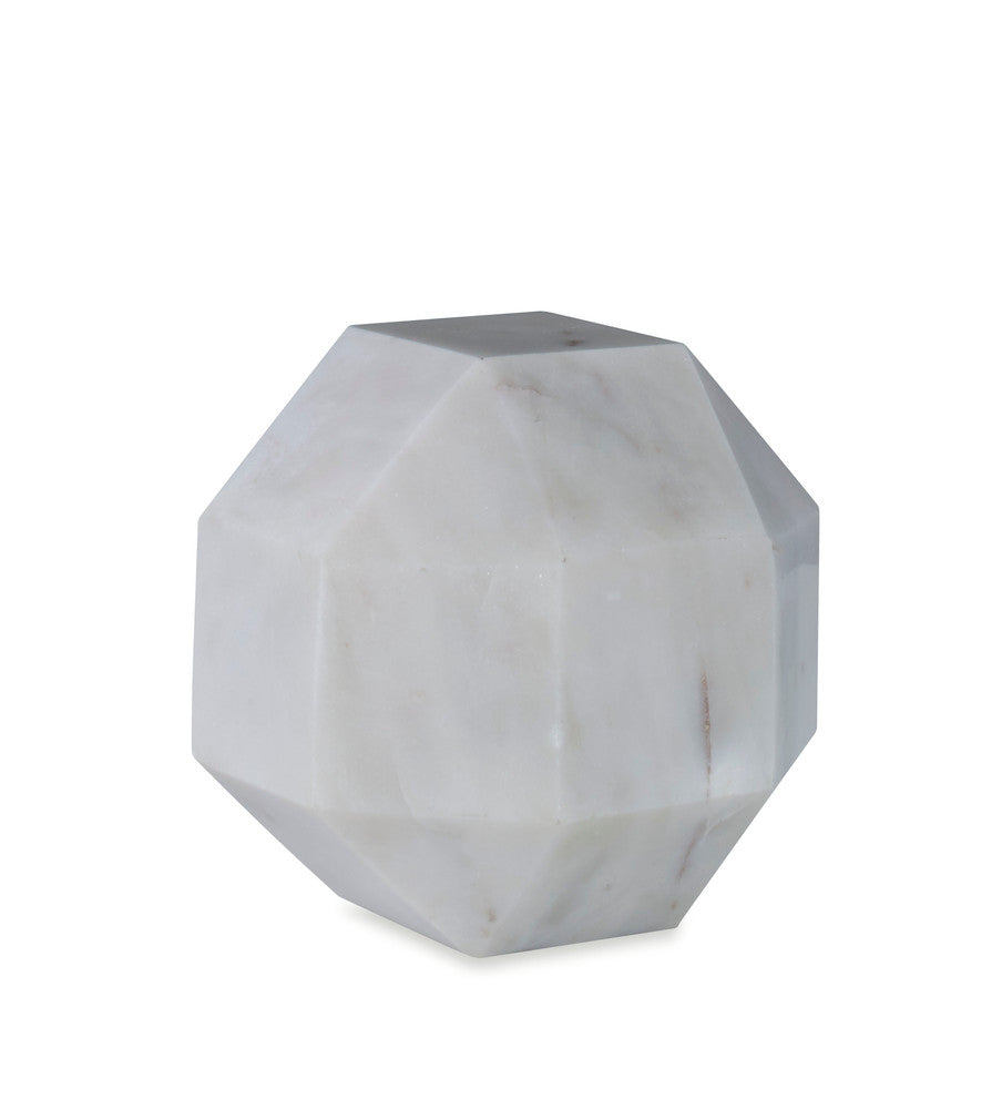 Locarno Sculpture QR-21501.WHITE.0 by CuratedKravet CuratedKravet A solid white marble objet. Due to the natural material, variation in color and veining is to be expected. No two pieces will be exactly the same. India DUST LIGHTLY WITH A SOFT, DRY CLOTH. </p><p>Dimensions: Length 5, Height 5, Width 5 Marble - 100% - Fabric Carolina -