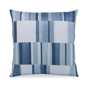 Blockstack Pillow QR-21539.CHAMBRAY.0 by CuratedKravet