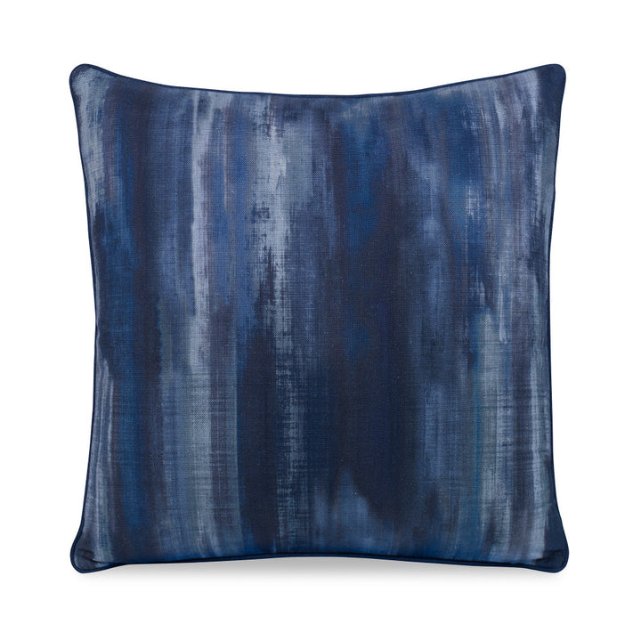 Fallingwater Pillow QR-21546.INDIGO.0 by CuratedKravet CuratedKravet Measures 22"H X 22"L. A decorative accent pillow in Lee Jofa ED75033.1 on the face and Kravet 27591.550 on the reverse and welt. Sewn and finished in the USA. Features an invisible zipper. Includes a 95/5 feather/down insert. United States DRY CLEAN ONLY. </p><p>Dimensions: Length 22, Height 22, Width - Fabric Carolina -