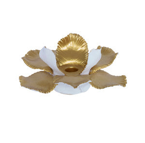 Thani Candleholder QR-21641.WHTGLD.0 by CuratedKravet