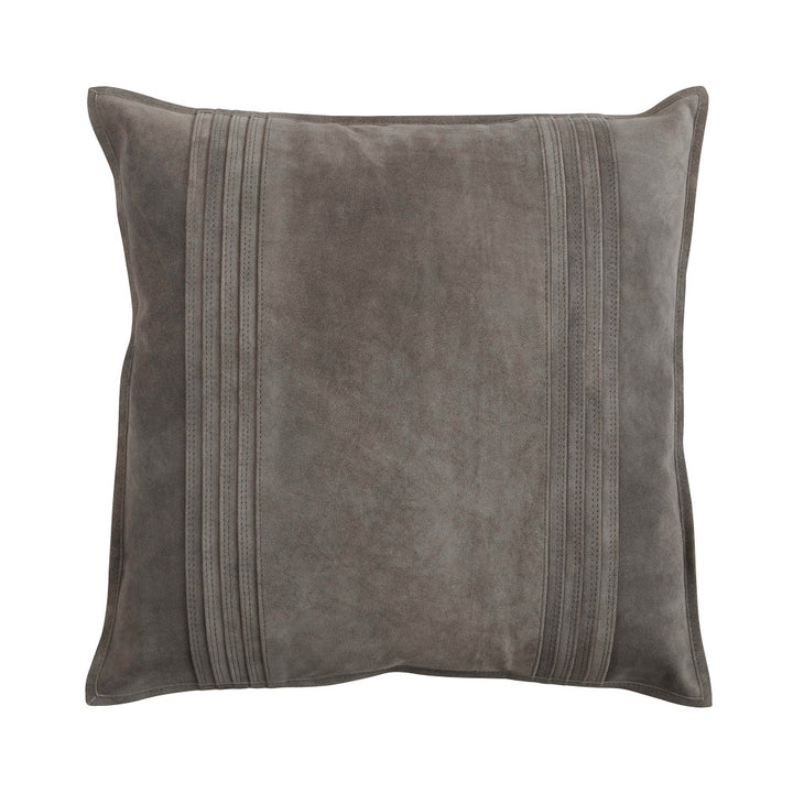 Fraser Suede Pillow QR-21816.GRAY.0 by CuratedKravet CuratedKravet Measures 20"H x 20"L. A decorative accent pillow made of gray suede and backed with a solid cotton fabric. Includes a 95/5 feather/down insert. India DRY CLEAN ONLY. </p><p>Dimensions: Length 20, Height 20, Width Suede - 100% - Fabric Carolina -