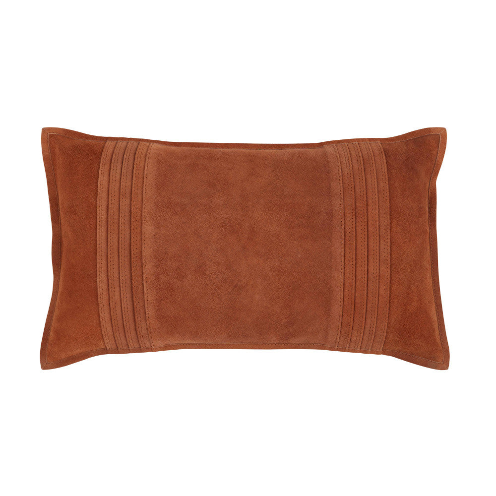 Fuller Suede Pillow QR-21818.TAN.0 by CuratedKravet CuratedKravet Measures 12"H x 20"L. A decorative accent pillow made of gray suede and backed with a solid cotton fabric. Includes a 95/5 feather/down insert. India DRY CLEAN ONLY. </p><p>Dimensions: Length 20, Height 12, Width Suede - 100% - Fabric Carolina -