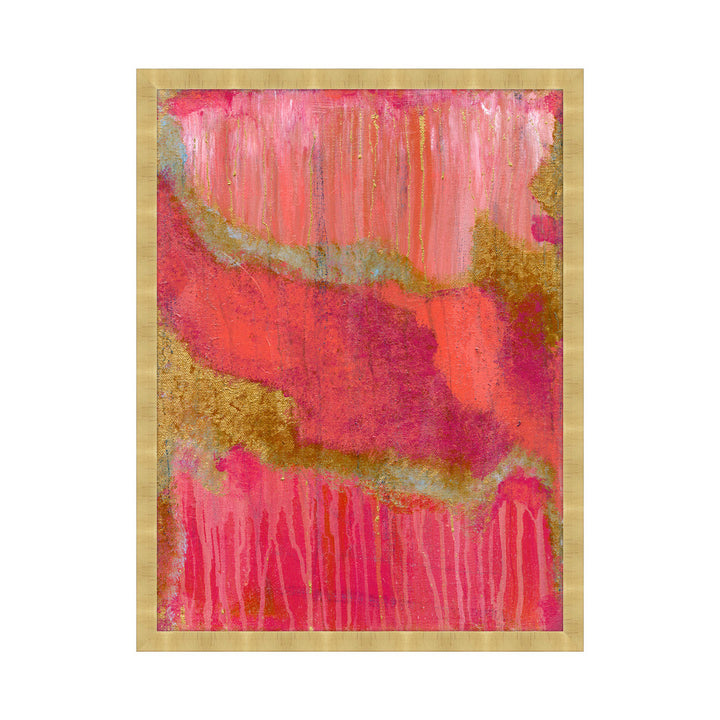 Apropos 1 QR-21822.PINKGOLD.0 by CuratedKravet CuratedKravet The "Apropos" series is a pink textured acrylic background with elements of gold splattered and stroked throughout. Featuring a gold leaf square frame. Made to order in the USA. United States </p><p>Dimensions: Length 33, Height 43, Width 1.5 Canvas - 75%, Wood - 25% - Fabric Carolina -