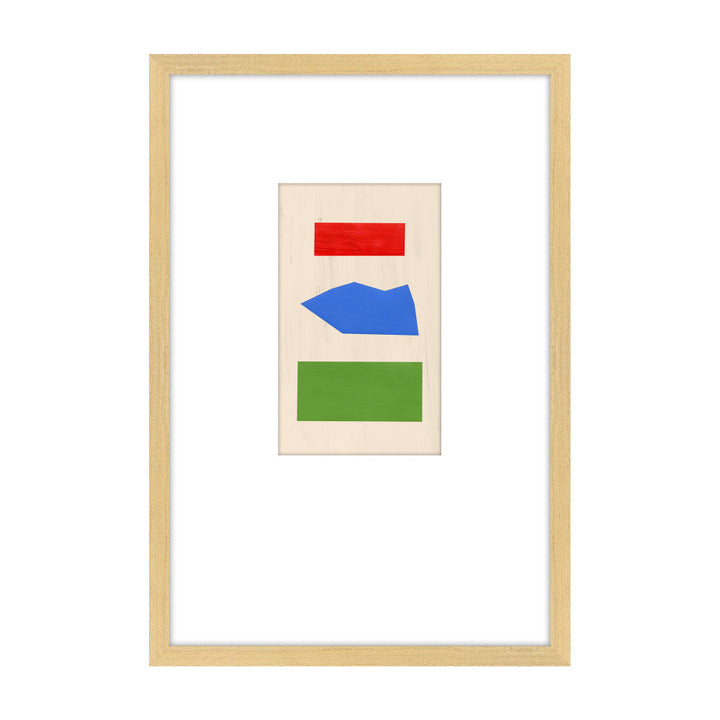 Too Many Pieces 4 QR-21830.MULTI4.0 by CuratedKravet CuratedKravet The "Too Many Pieces" series is modern in its simplicity, with vibrant tones of primary colors that create contemporary shapes nestled in a wide white mat. Featuring a blonde wood frame. United States </p><p>Dimensions: Length 16, Height 23, Width 1.25 Canvas - 75%, Wood - 25% - Fabric Carolina -