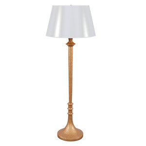 Reynolds Floor Lamp, White Shade QR-21838.GOLDWHT.0 by CuratedKravet