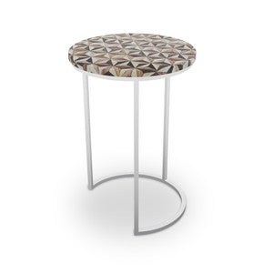 Troy Table, Half Moon QR-21891.HMNICKEL.0 by CuratedKravet