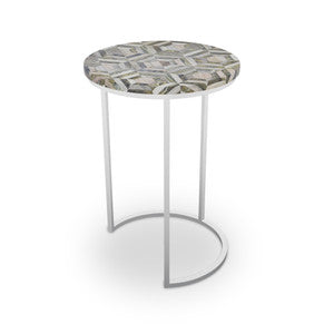 Culver Table, Half Moon QR-21892.HMNICKEL.0 by CuratedKravet