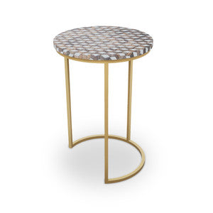 Griffith Table, Half Moon QR-21893.HMBRASS.0 by CuratedKravet