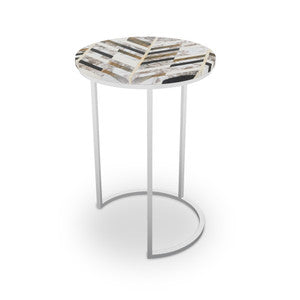 Monmouth Table, Half Moon QR-21894.HMNICKEL.0 by CuratedKravet
