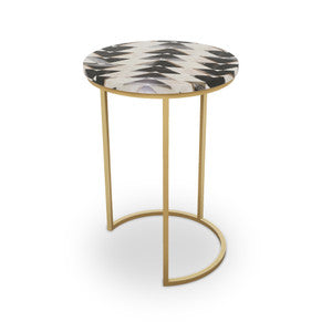 Prescott Table, Half Moon QR-21895.HMBRASS.0 by CuratedKravet