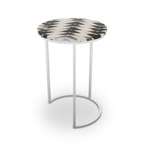 Prescott Table, Half Moon QR-21895.HMNICKEL.0 by CuratedKravet