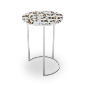 Myrtle Table, Half Moon QR-21896.HMNICKEL.0 by CuratedKravet