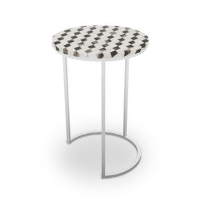 Ludlow Table, Half Moon QR-21898.HMNICKEL.0 by CuratedKravet