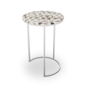 Pavonia Table, Half Moon QR-21899.HMNICKEL.0 by CuratedKravet