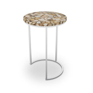 Gallow Table, Half Moon QR-21902.HMNICKEL.0 by CuratedKravet