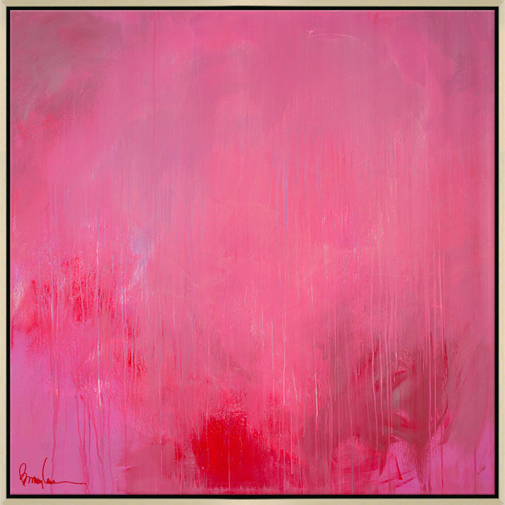 Raspberry Smoothie, Small QR-21923.PINKSILV.0 by CuratedKravet CuratedKravet Barry Lantz for Curated Kravet framed reproduction archival giclee print on canvas and framed in floater frame. Made to order in the USA. Available in two sizes and four frame finishes. Each framed giclee comes with certificate of authenticity signed by Barry Lantz. United States </p><p>Dimensions: Length 37.5, Height 37.5, Width Canvas - 75%, Wood - 25% - Fabric Carolina -