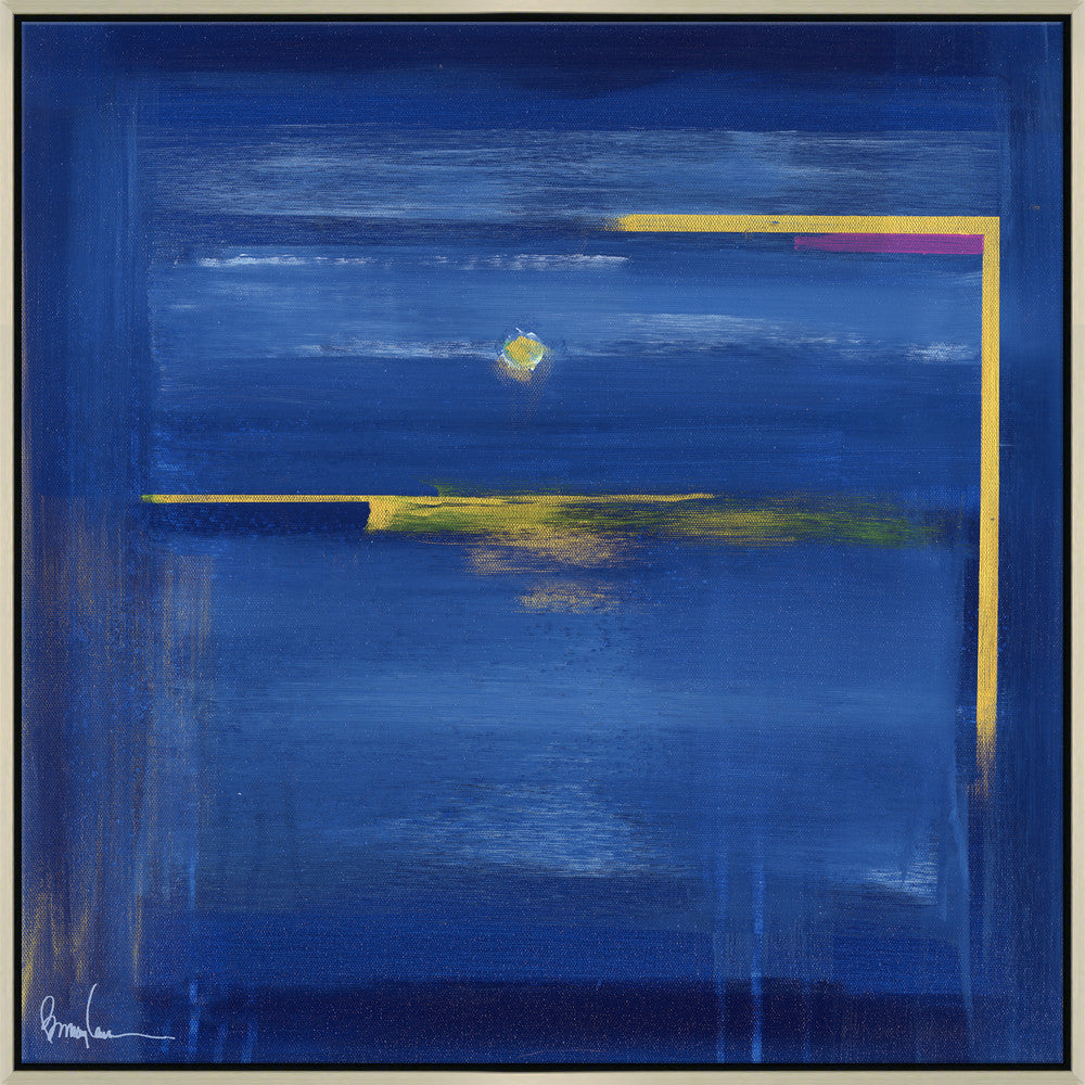 Blueberry, Small QR-21933.BLUESILV.0 by CuratedKravet CuratedKravet Barry Lantz for Curated Kravet framed reproduction archival giclee print on canvas and framed in floater frame. Made to order in the USA. Each framed giclee comes with certificate of authenticity signed by Barry Lantz. United States </p><p>Dimensions: Length 37.5, Height 37.5, Width Canvas - 75%, Wood - 25% - Fabric Carolina -